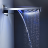 Composition de douche led thermostatique, chrome Bone