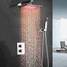 Composition de douche murale led, Chronos chome