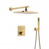 Composition de douche système push thermostatique, dorée Prima