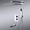 Composition de douche murale thermostatique, chrome Rise