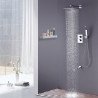 Composition de douche murale thermostatique, chrome Rise