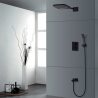Composition de douche murale thermostatique, noire Eres