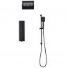 Composition de douche thermostatique, murale, noire Tipo