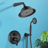 Pack douche à encastrer mitigeur, noir mat Tode